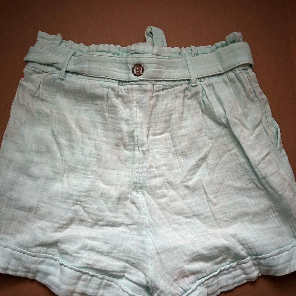 ‼️ 2 FOR $10 ‼️ Simply Southern Linen mint and pink shorts - Picture 5 of 12